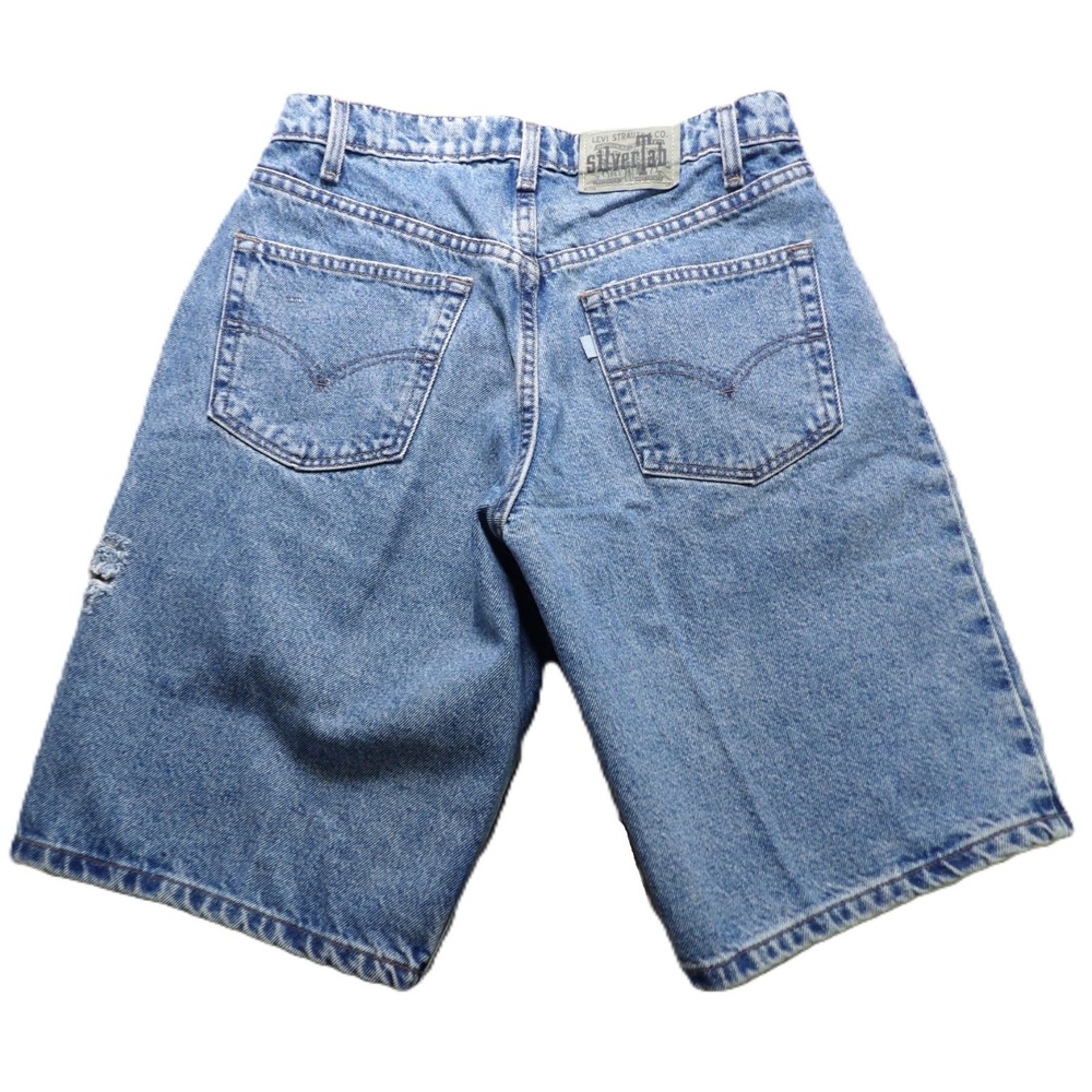 VTG 90s Levi's SilverTab Men 31 Loose Baggy Denim Jorts USA Light Wash Skater